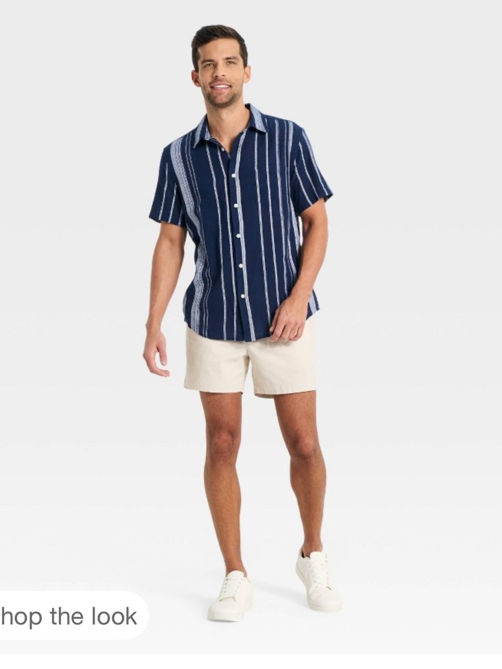 NWT Goodfellow & Co Every Wear Flat-Front Shorts Men’s 36 Cream 5” Inseam